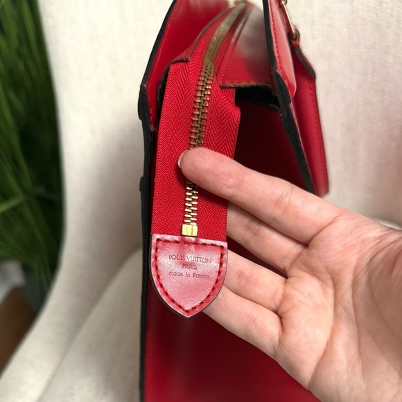 Authentic Louis Vuitton Riviera Handbag red Epi leather - Picture 7 of 16